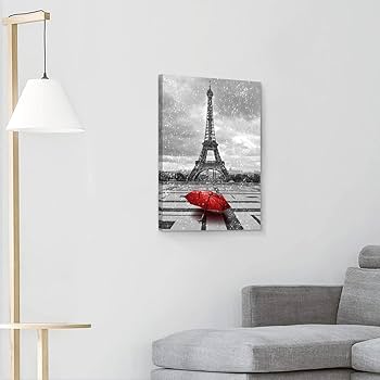 Amazon.com: ARTISTIC PATH Eiffel Tower Painting Wall Art